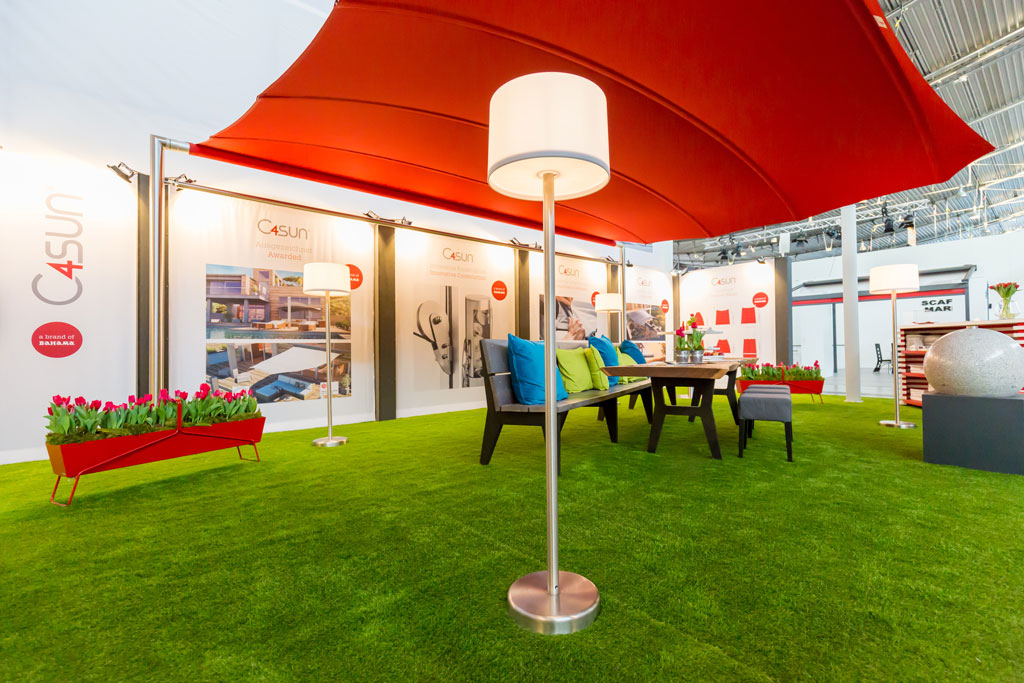 C4sun Sonnensegel von Bahama auf der R+T Messe 2018 in Stuttgart