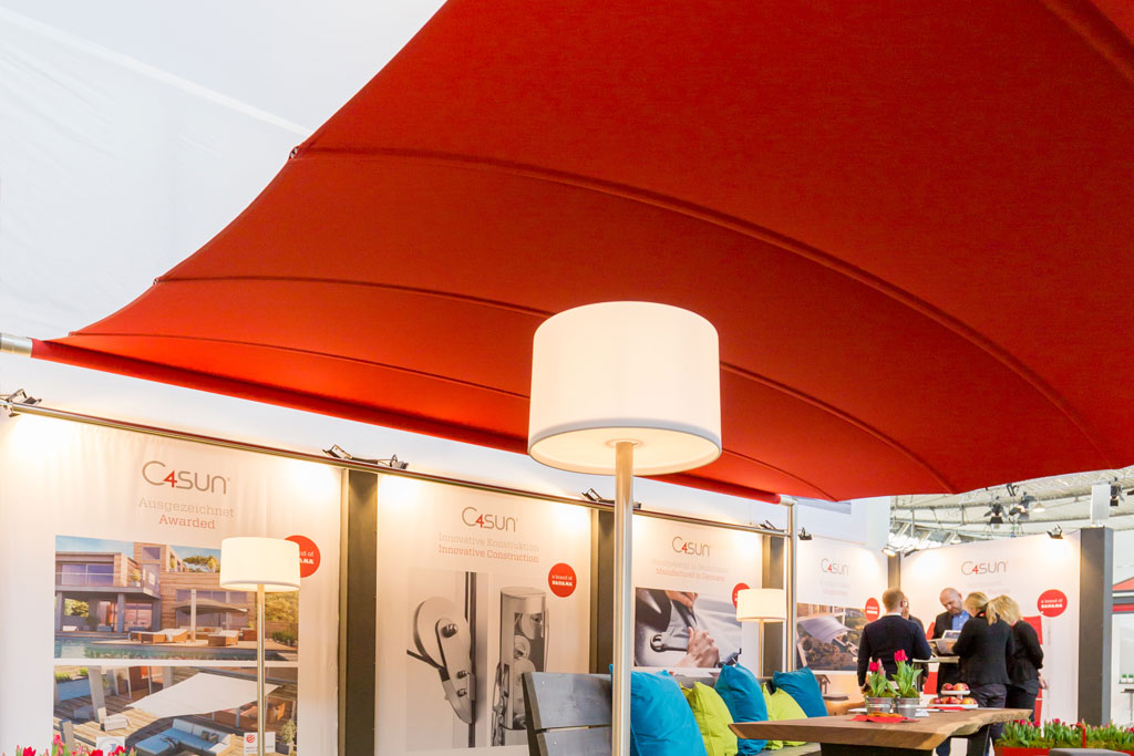 C4sun Sonnensegel von Bahama auf der R+T Messe 2018 in Stuttgart