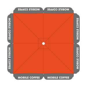 Druck - Bahama Schirm Bedruckung Beispiel