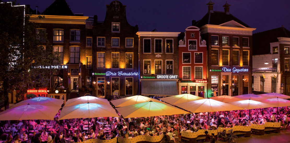 Bahama Jumbrella Sonnenschirme mit Beleuchtung - Gastronomie Sonnenschirme