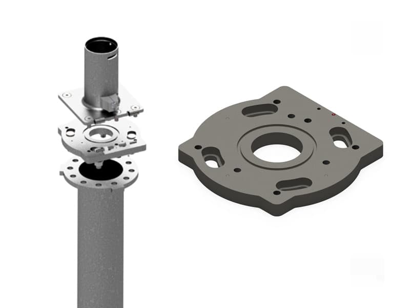 Adapterplatte für Krinner-Bodenschraubanker