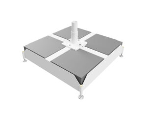 JUM Stahlkassetten Rahmen für mobile Befestigung von Bahama Sonnenschirmen.