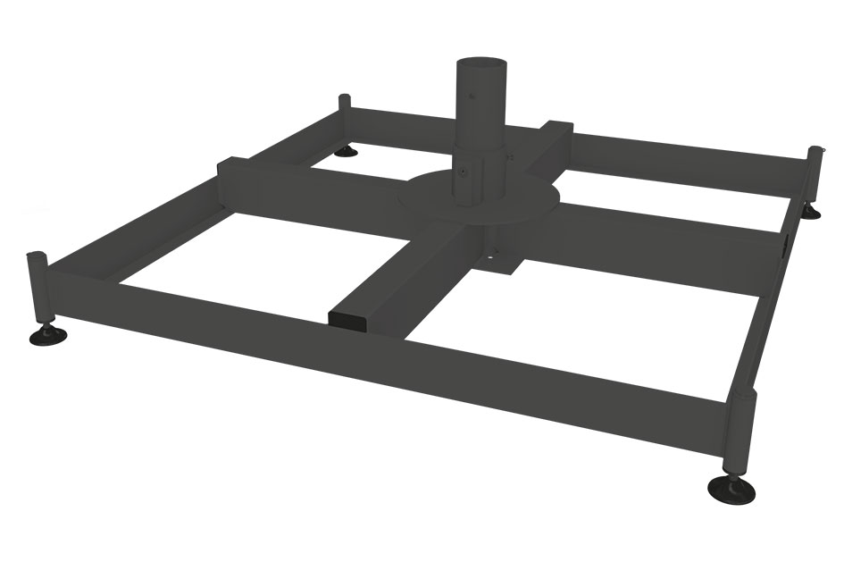 ahlkassetten Rahmen für mobile Bodenbefestigung von Bahama Sonnenschirmen.